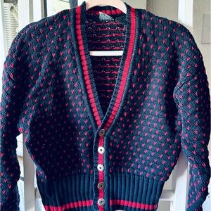 Vintage LIZWEAR heart cardigan.